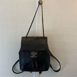 Justified Hunt  Black  snake skin  Backpack